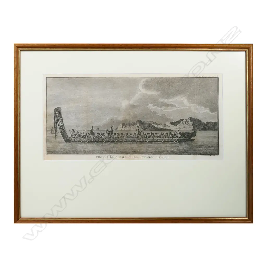 Cook's voyages waka copperplate engraving, Image 1++